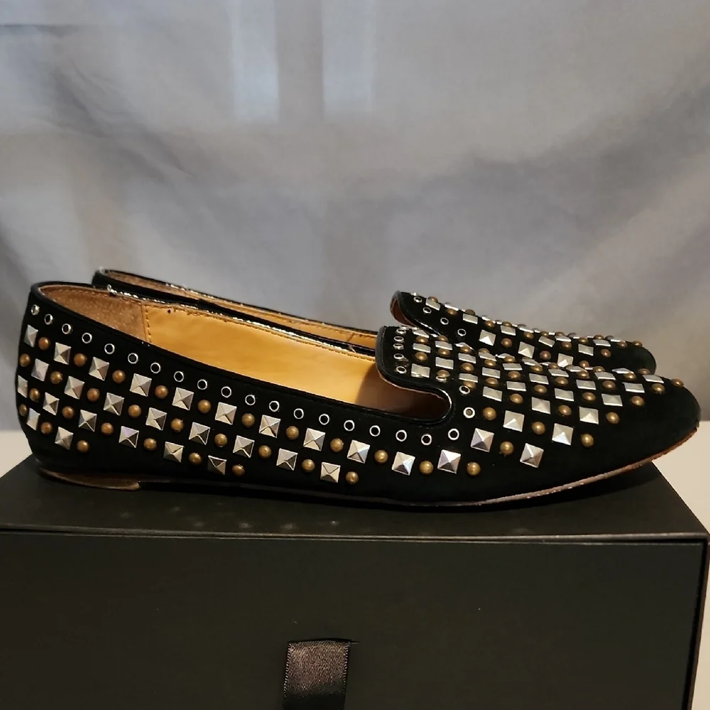 J. Crew Black Studded Loafers - Picture 7 of 8